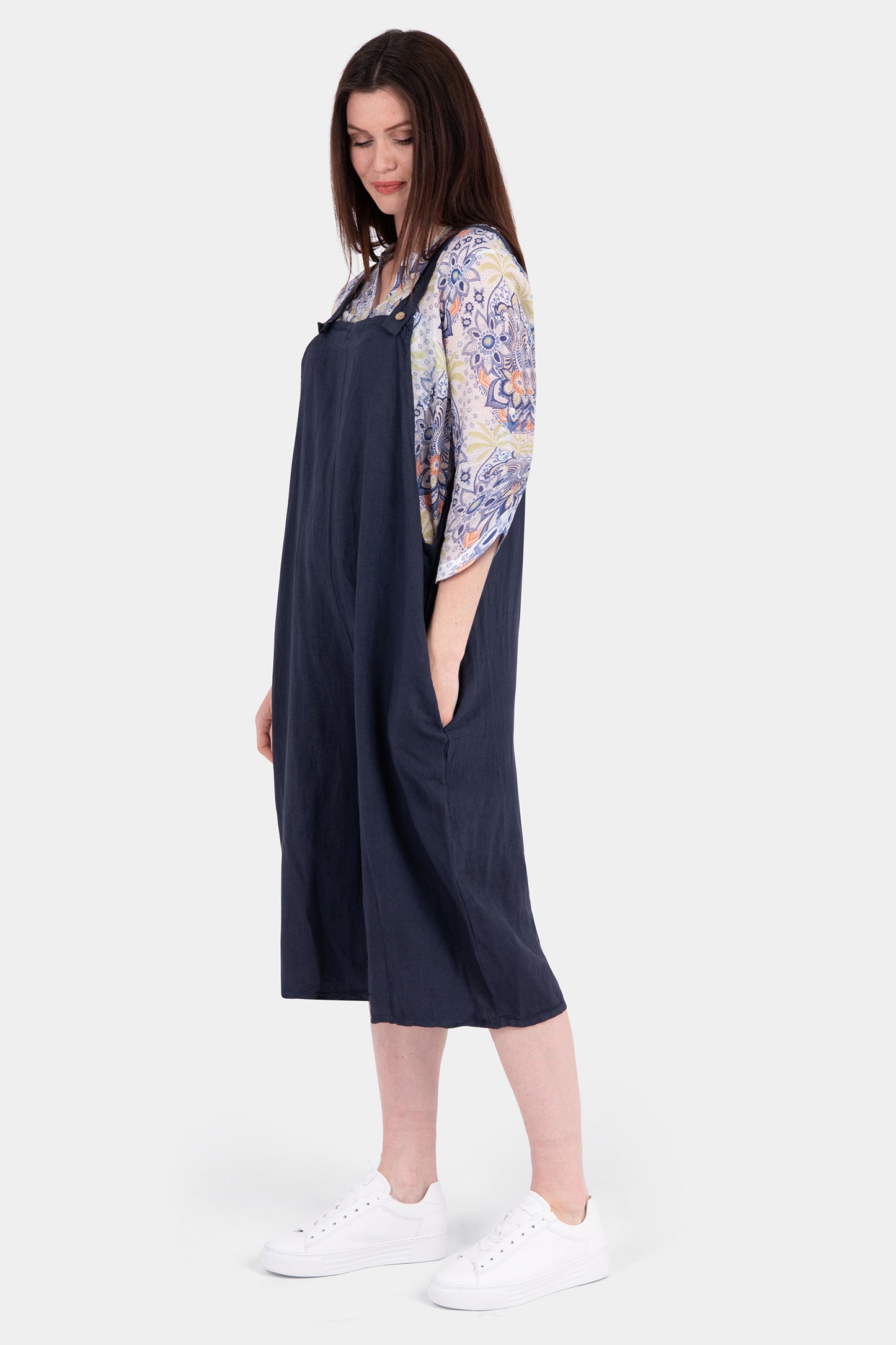 Easel Linen Dungaree