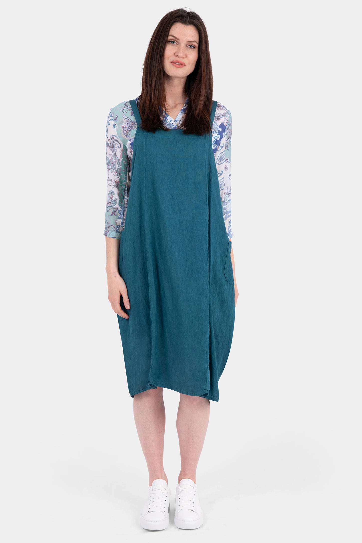 Pinafore Linen Dress