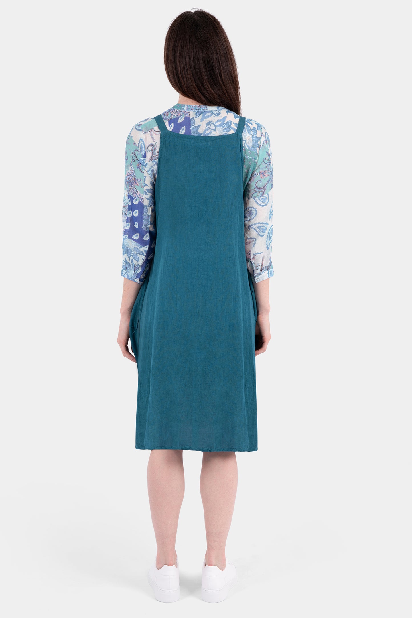 Pinafore Linen Dress