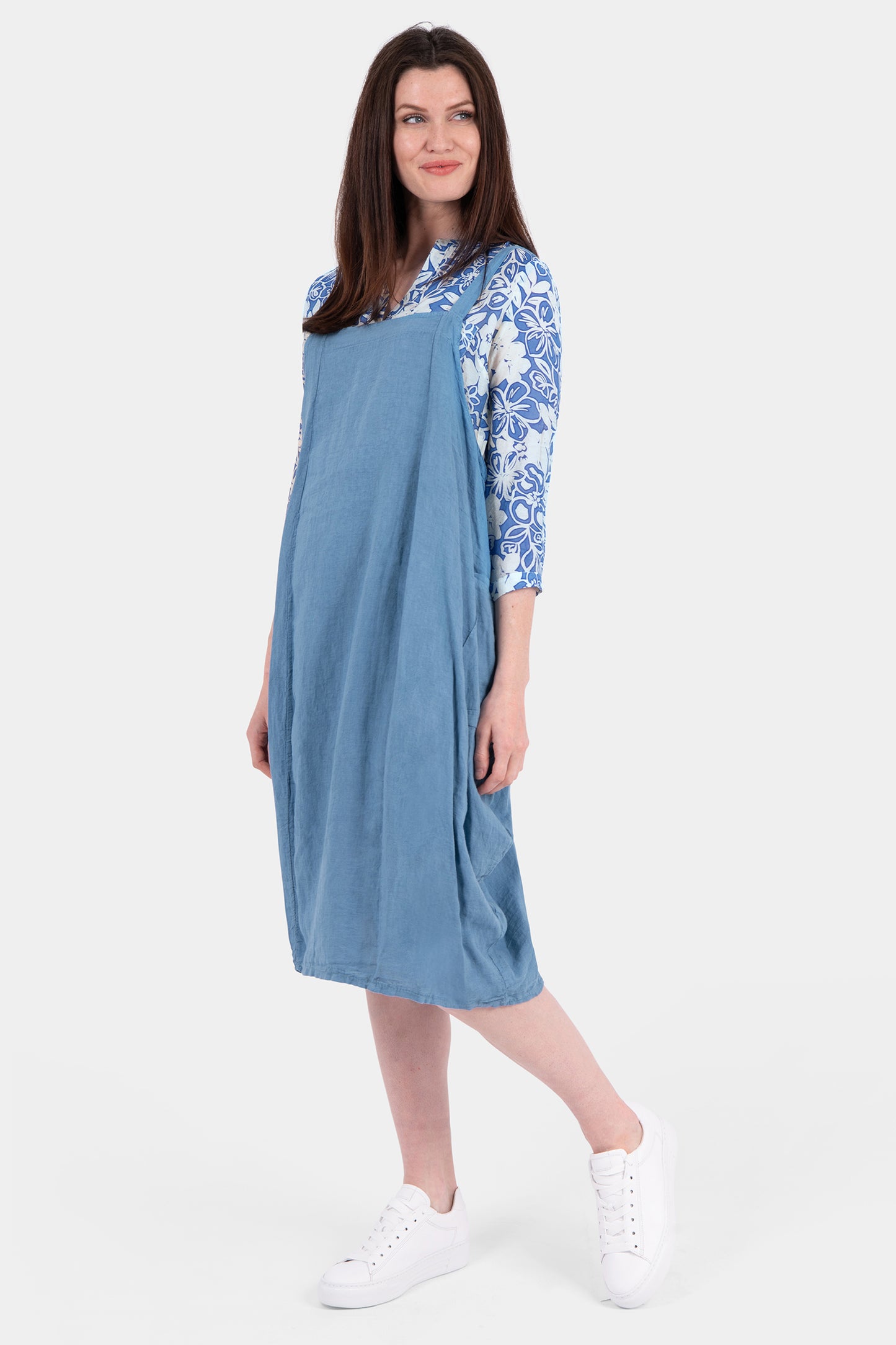 Pinafore Linen Dress