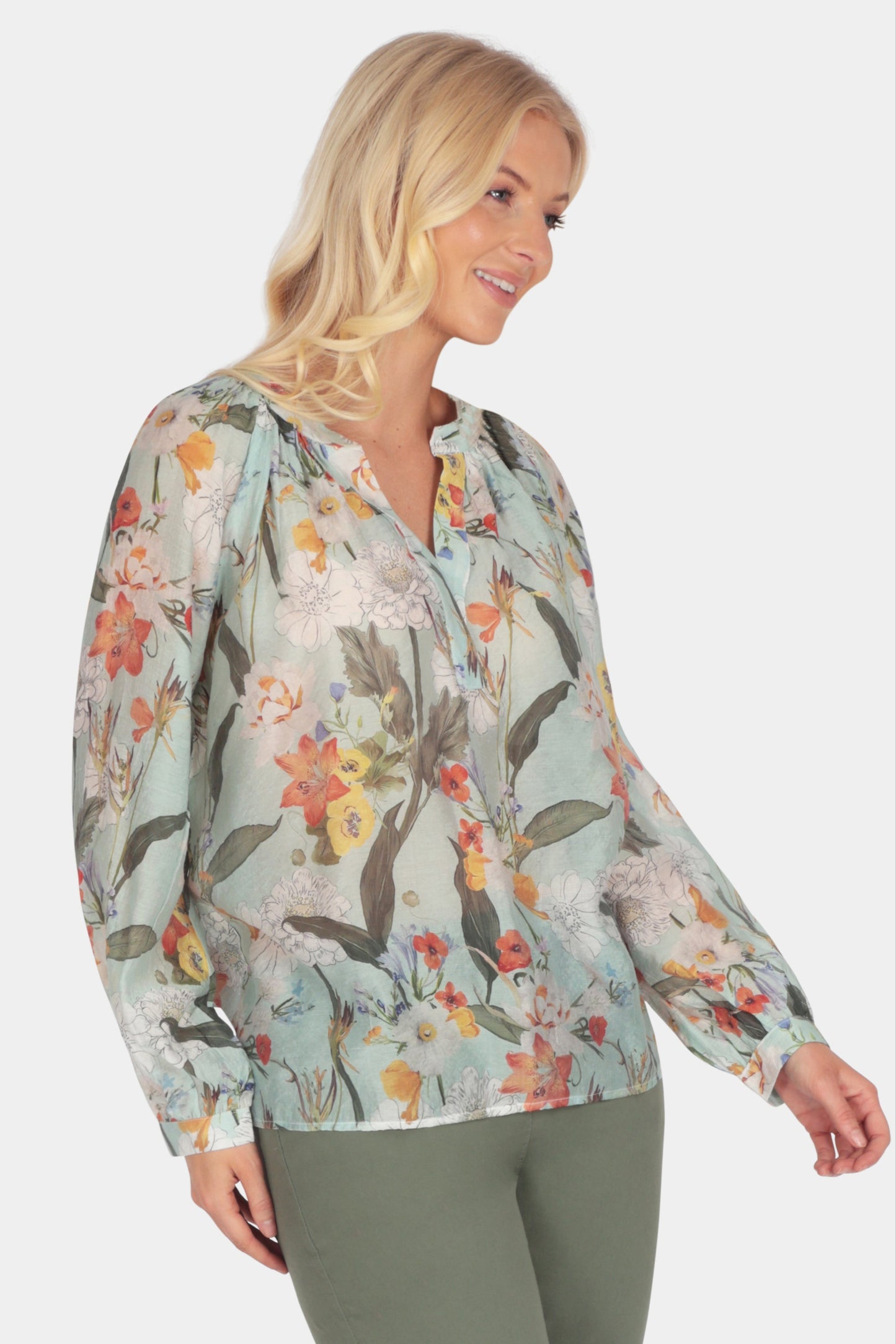 Astelia Floral Leaf Blouse