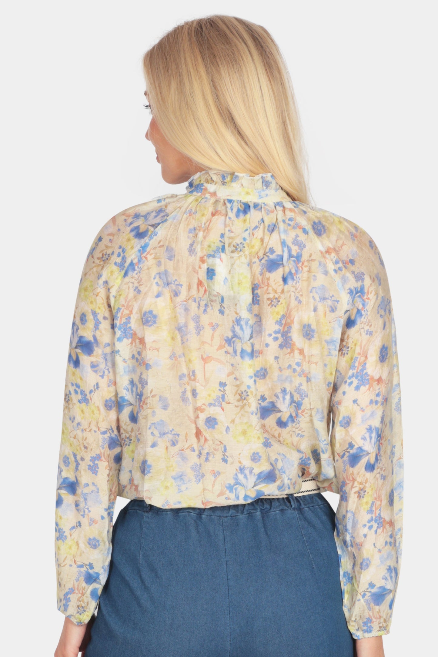 Azalea Flower Print Blouse