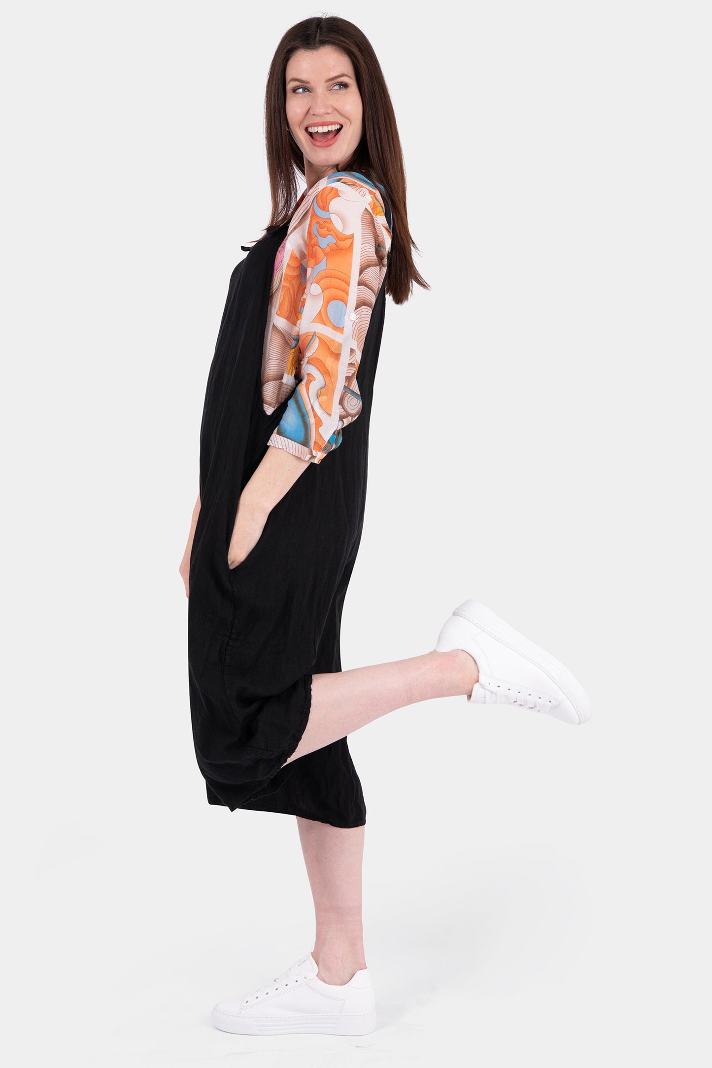 Easel Linen Dungaree