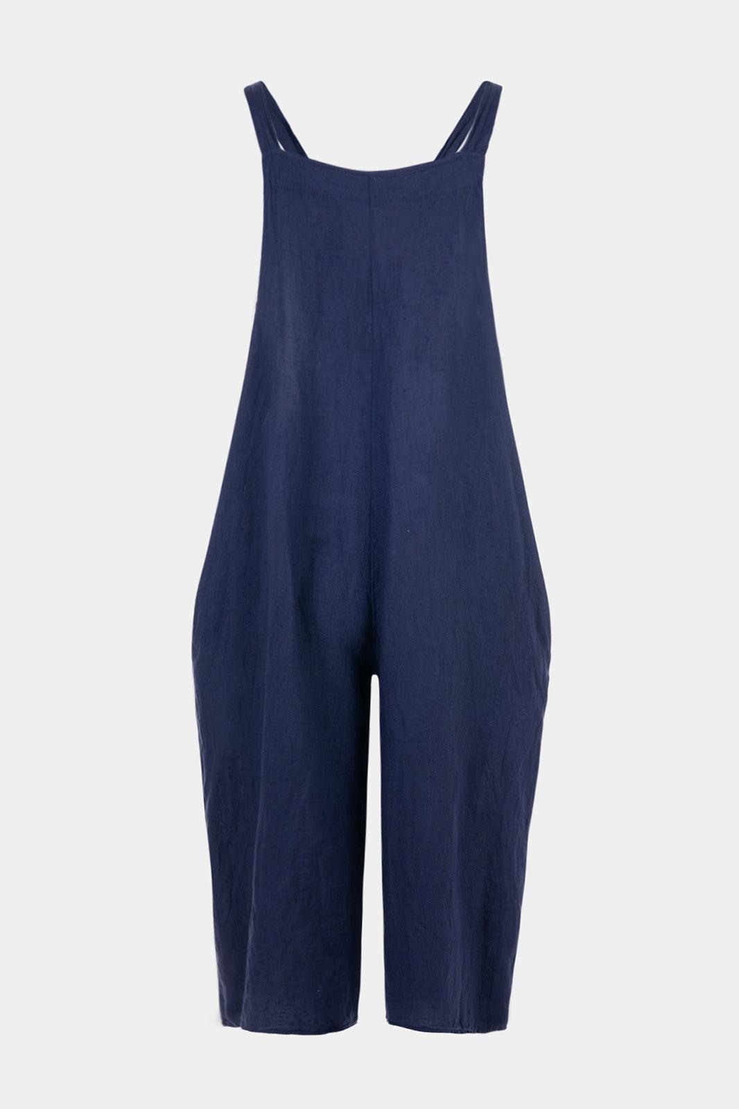 2054 Easel Linen Dungaree - Fenella