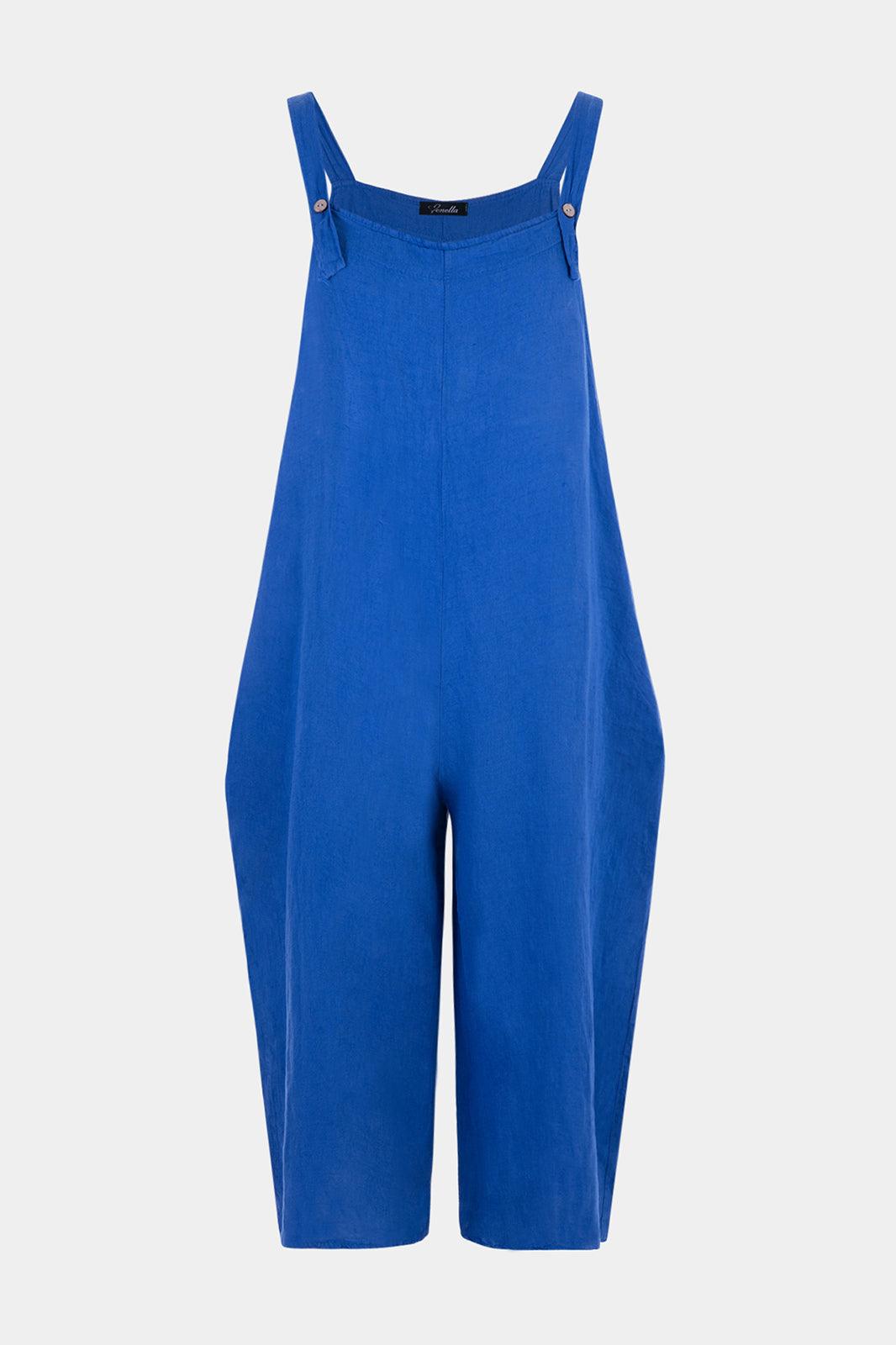 2054 Easel Linen Dungaree - Fenella