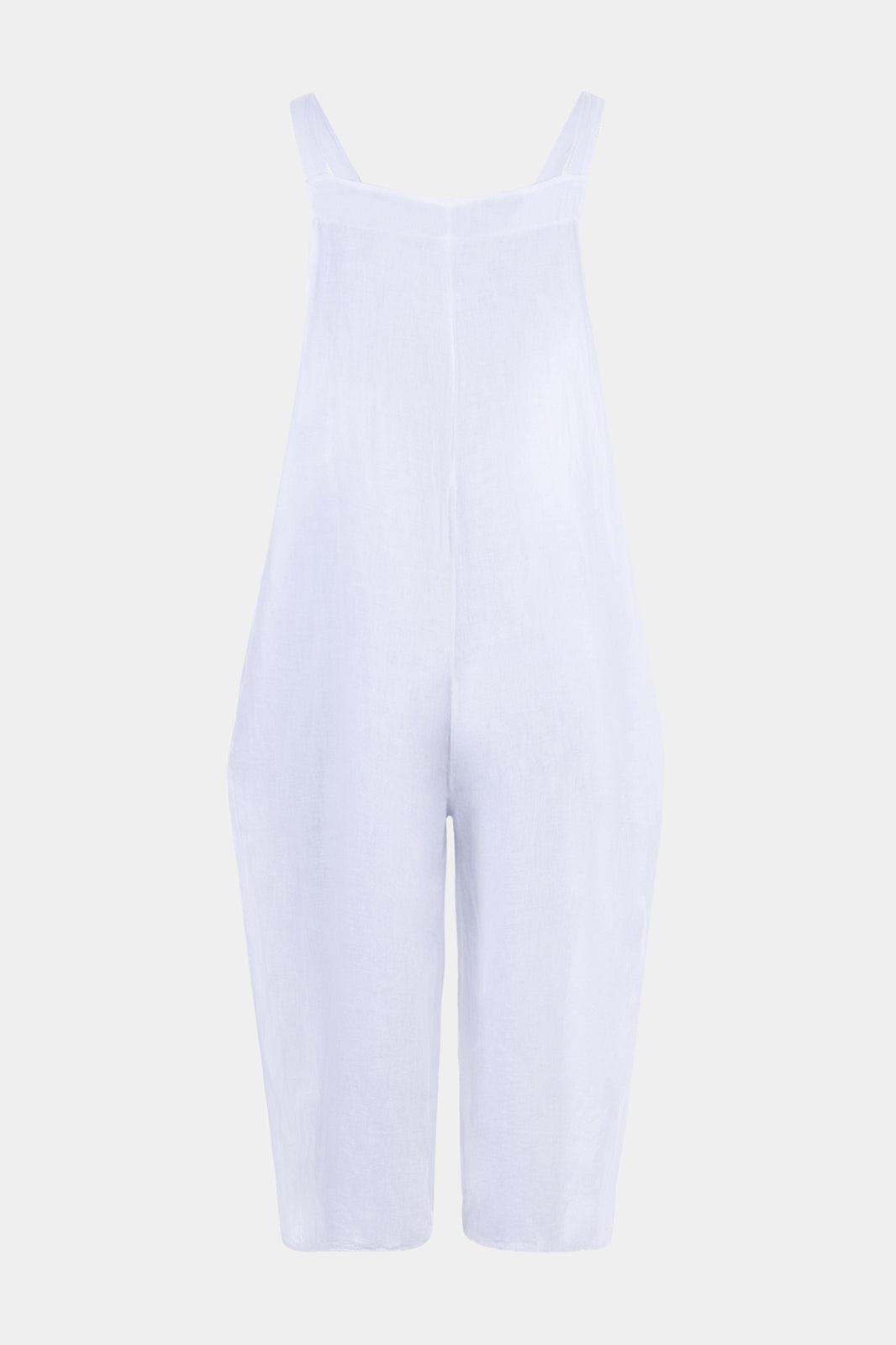 2054 Easel Linen Dungaree - Fenella