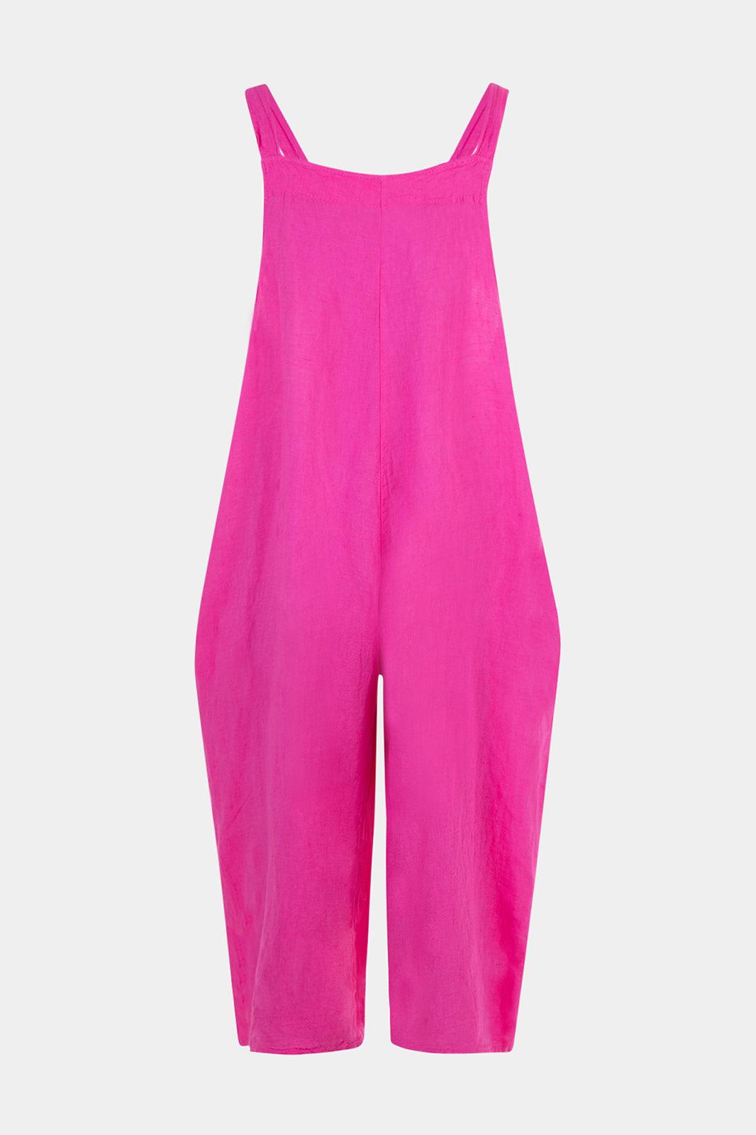 2054 Easel Linen Dungaree - Fenella
