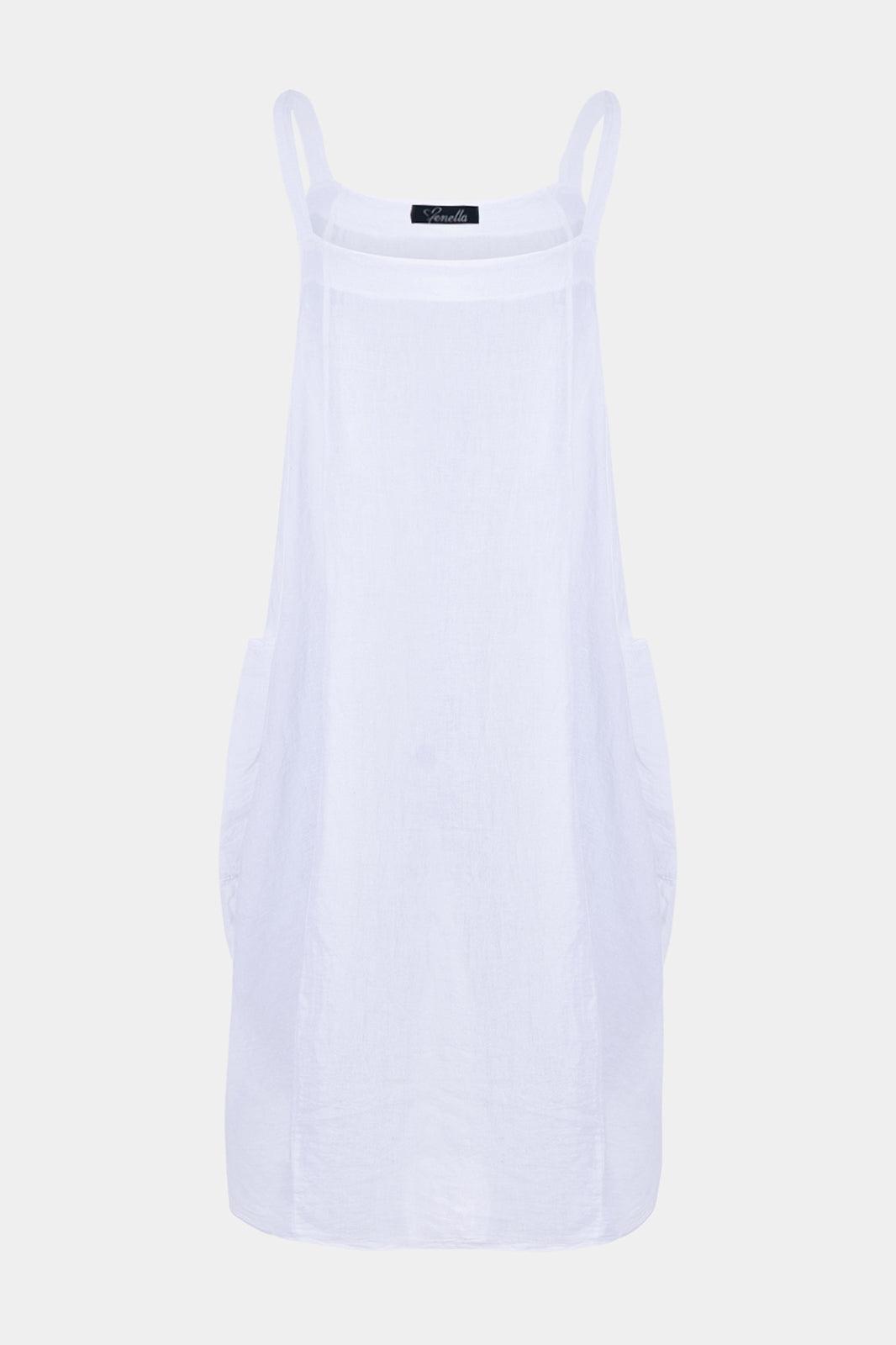 2055 Pinafore Linen Dress - Fenella