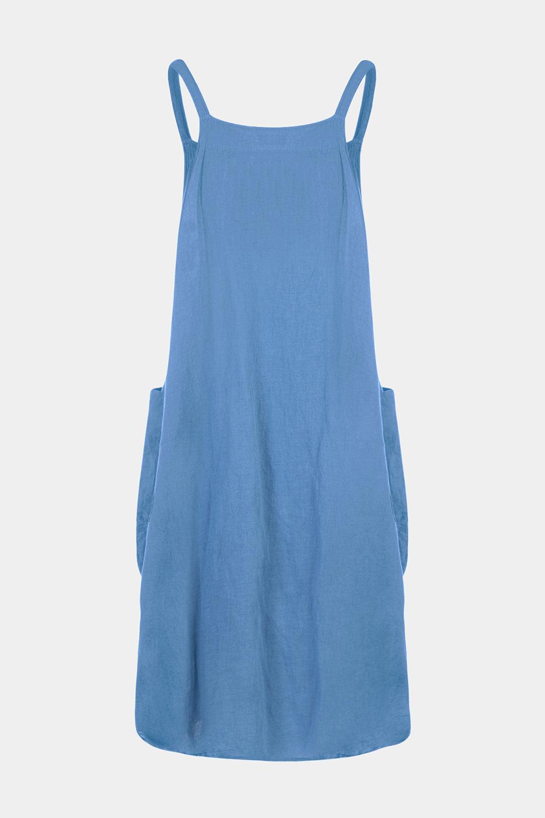 2055 Pinafore Linen Dress - Fenella