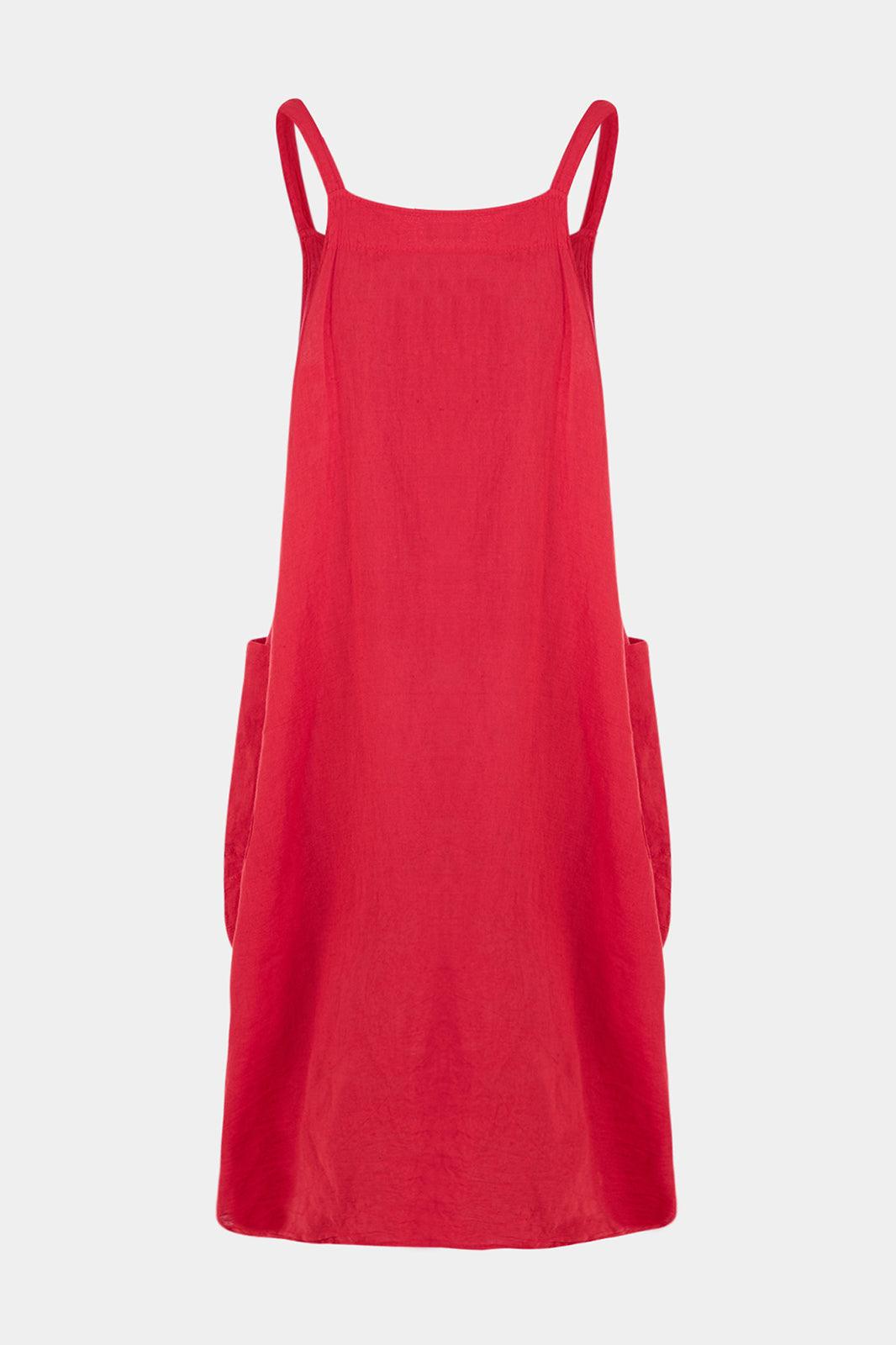 2055 Pinafore Linen Dress - Fenella