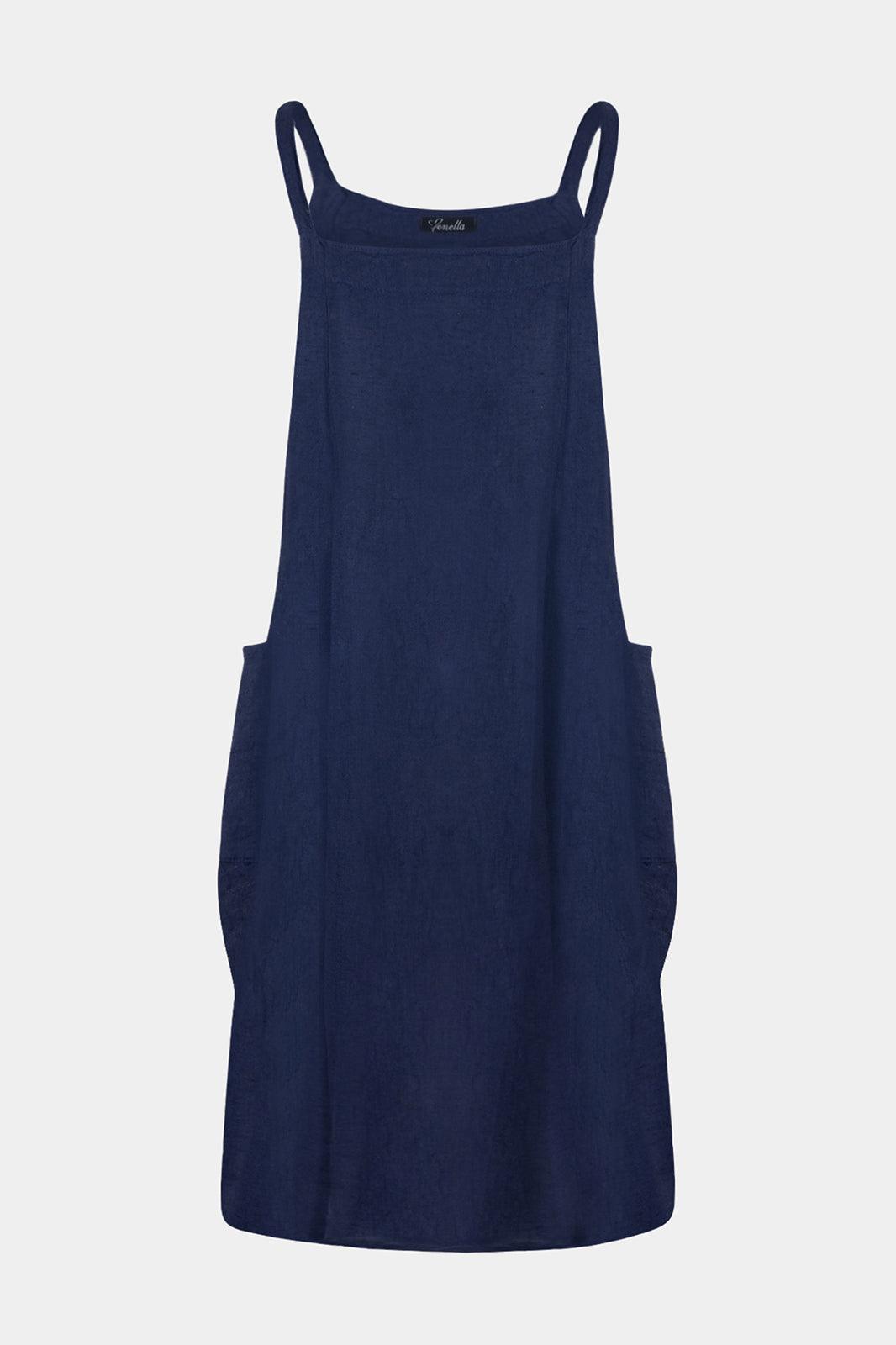 2055 Pinafore Linen Dress - Fenella