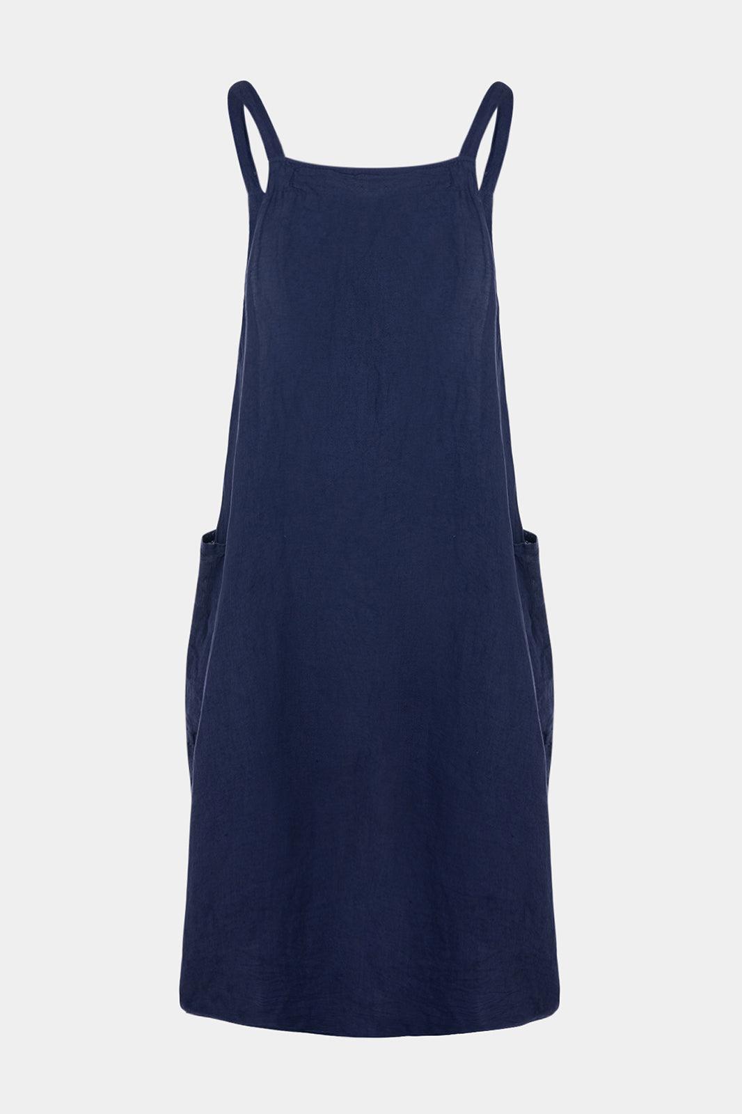 2055 Pinafore Linen Dress - Fenella