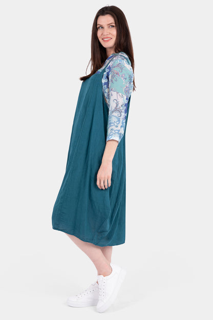 Pinafore Linen Dress