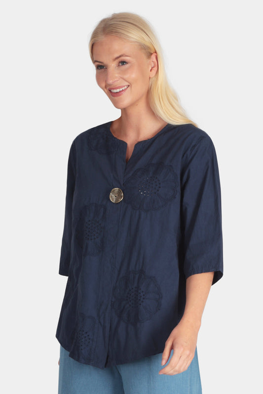 Fiona Notch Neck Blouse - Fenella