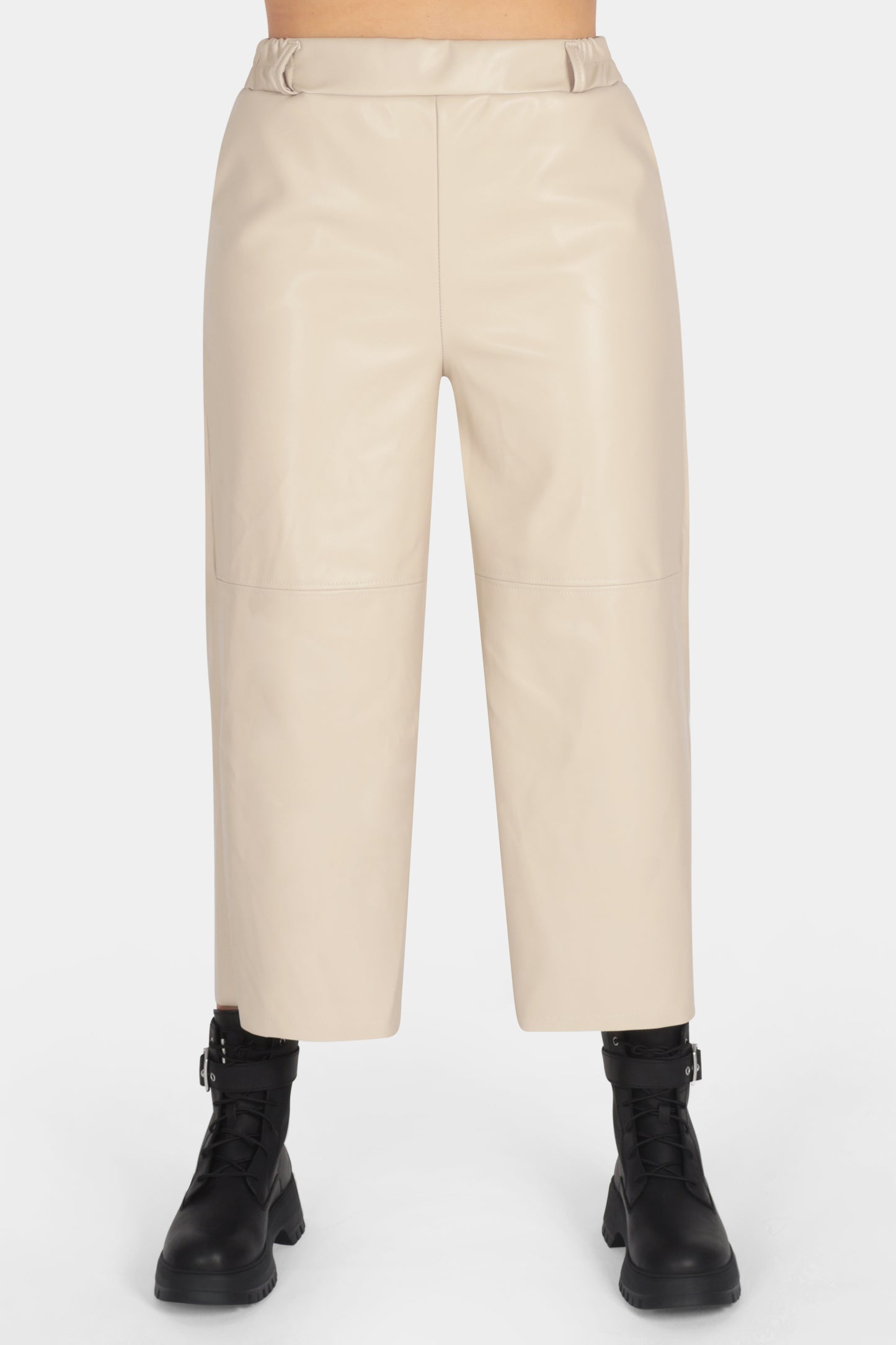 Vegan Leather 3/4 Leg Trousers