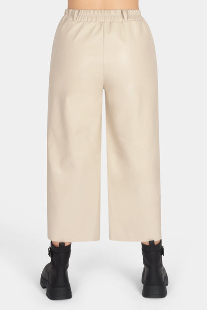 Vegan Leather 3/4 Leg Trousers