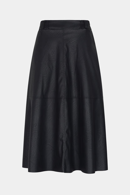 Vegan Leather Pocket Skirt