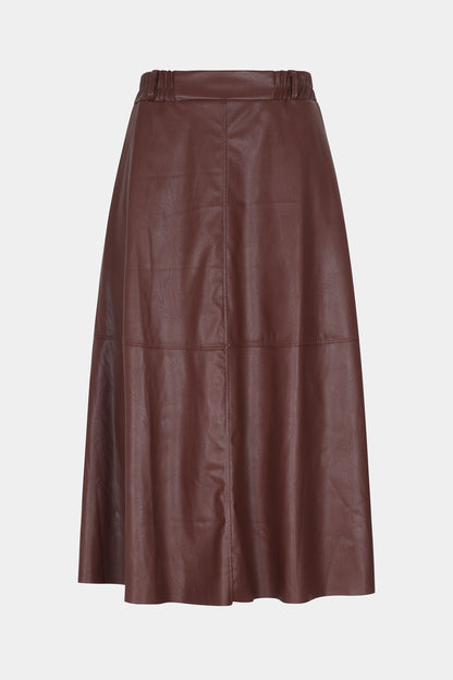 Vegan Leather Pocket Skirt