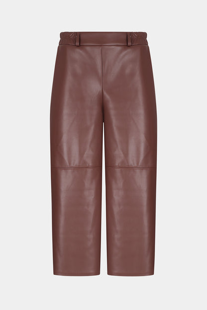 Vegan Leather 3/4 Leg Trousers