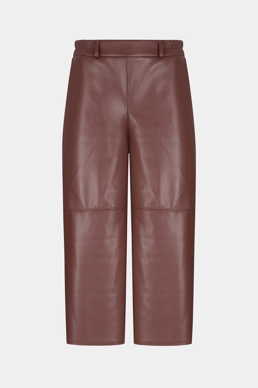 Vegan Leather 3/4 Leg Trousers