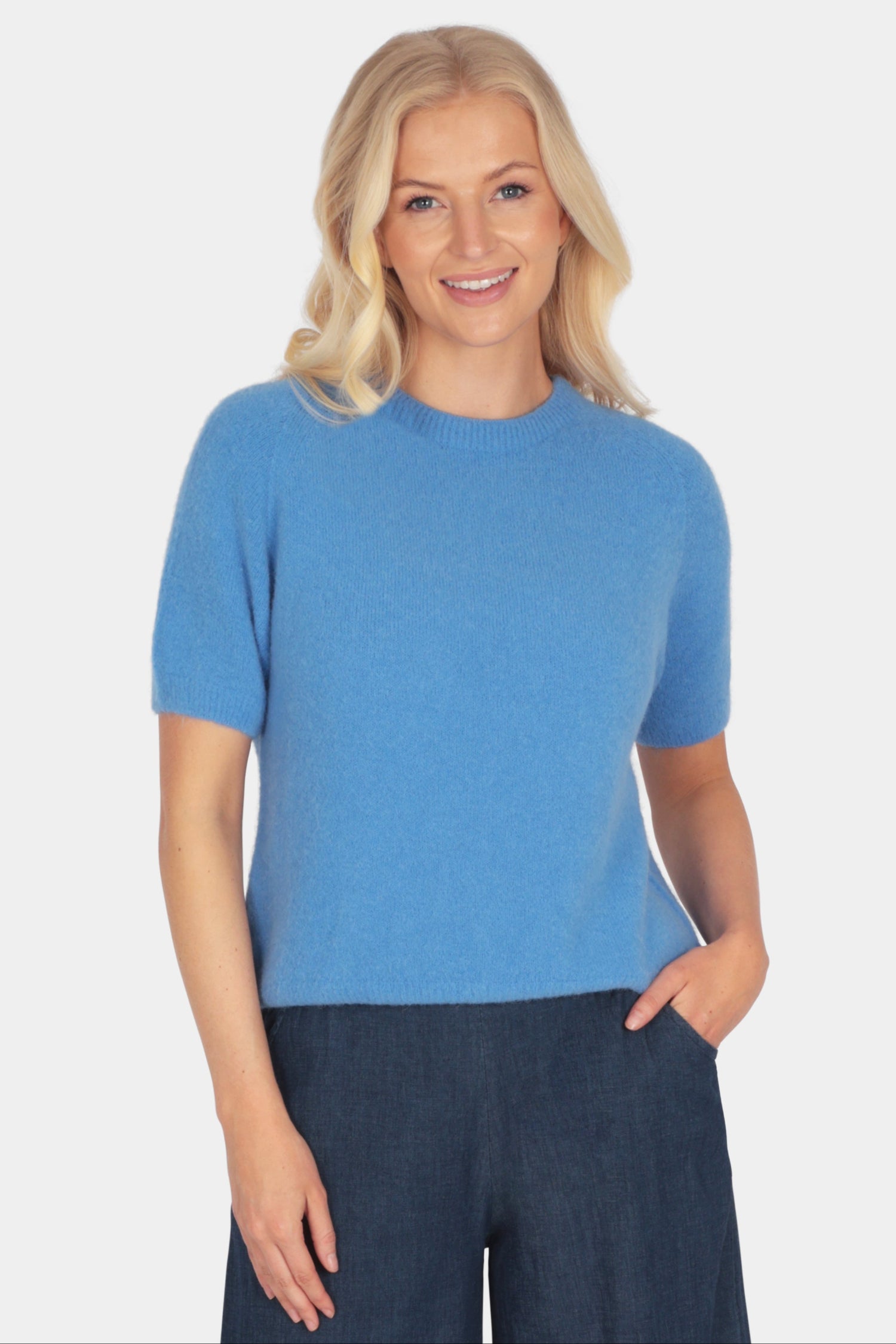 Millie Alpaca Short Sleeve Jumper - Fenella