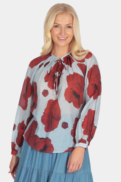 Cassia Flower Print Blouse - Fenella