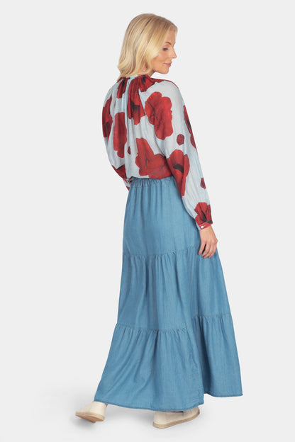 Cassia Flower Print Blouse - Fenella
