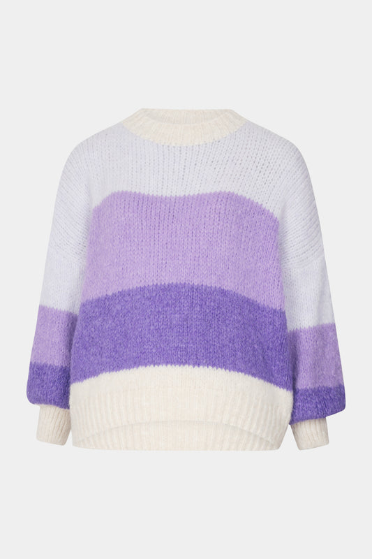 Stripe Print Alpaca Jumper