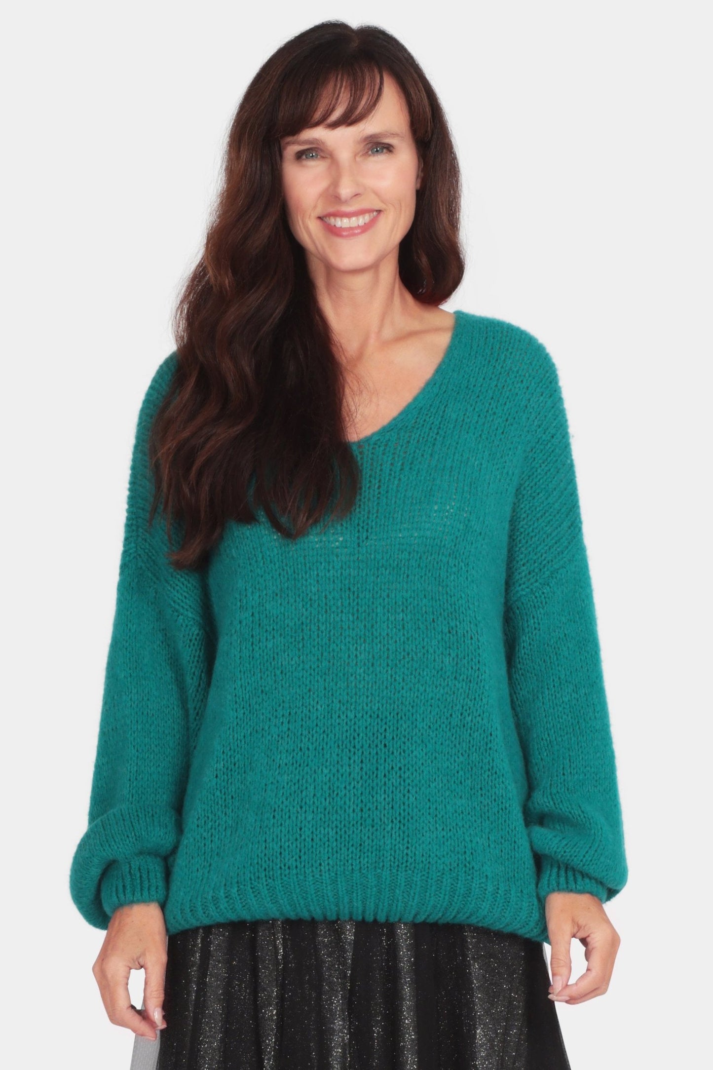 Alpaca Fluffy V-Neck Jumper