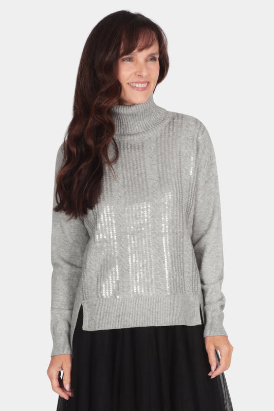 Astia Sequin Front Jumper