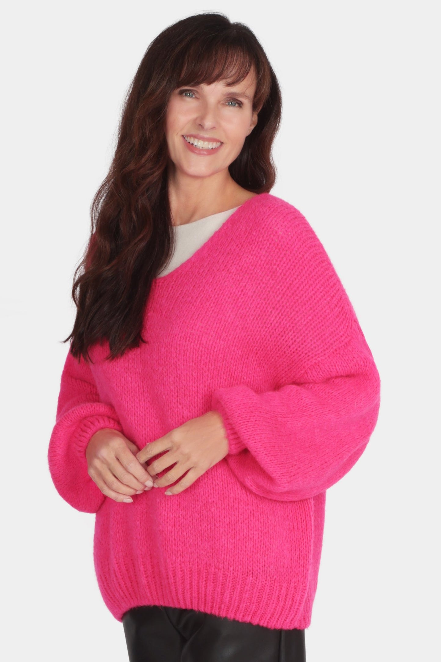 Alpaca Fluffy V-Neck Jumper