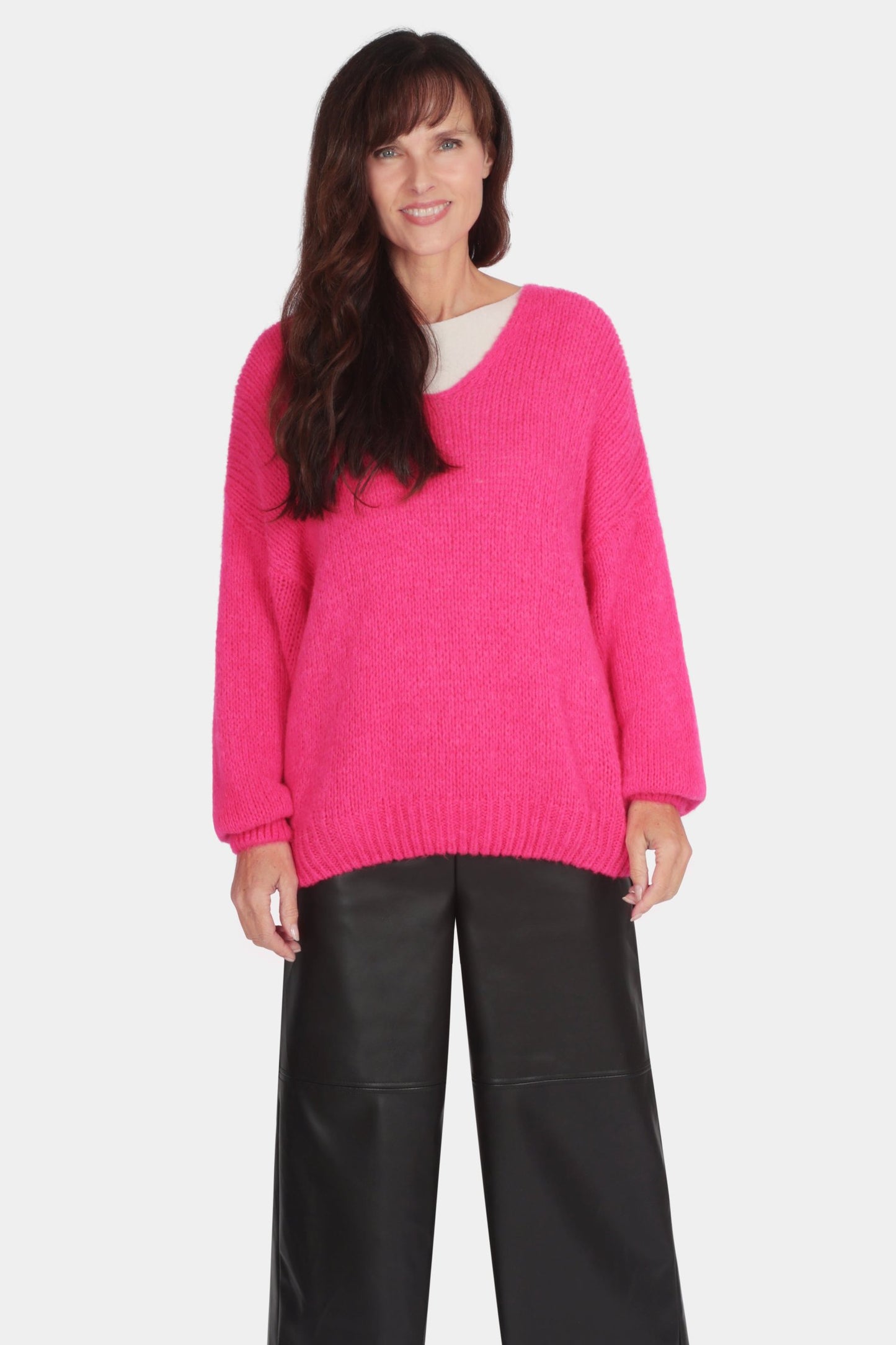 Alpaca Fluffy V-Neck Jumper