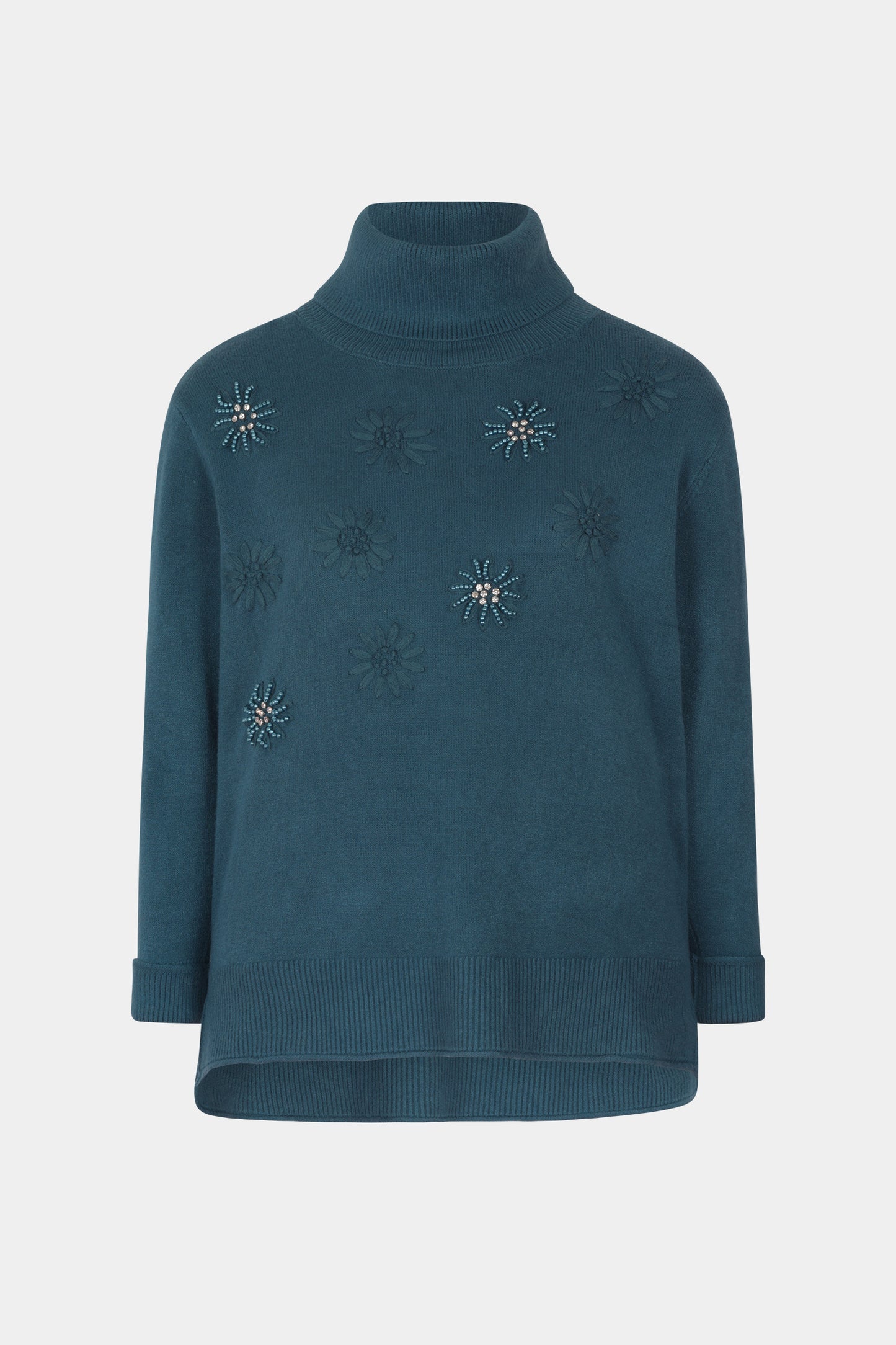 Flower Embroidery Front Jumper