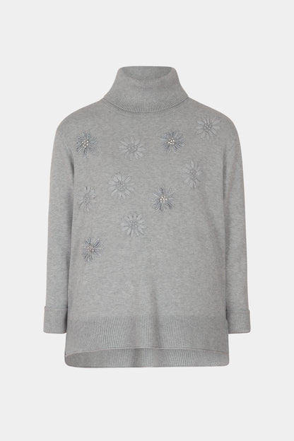 Flower Embroidery Front Jumper