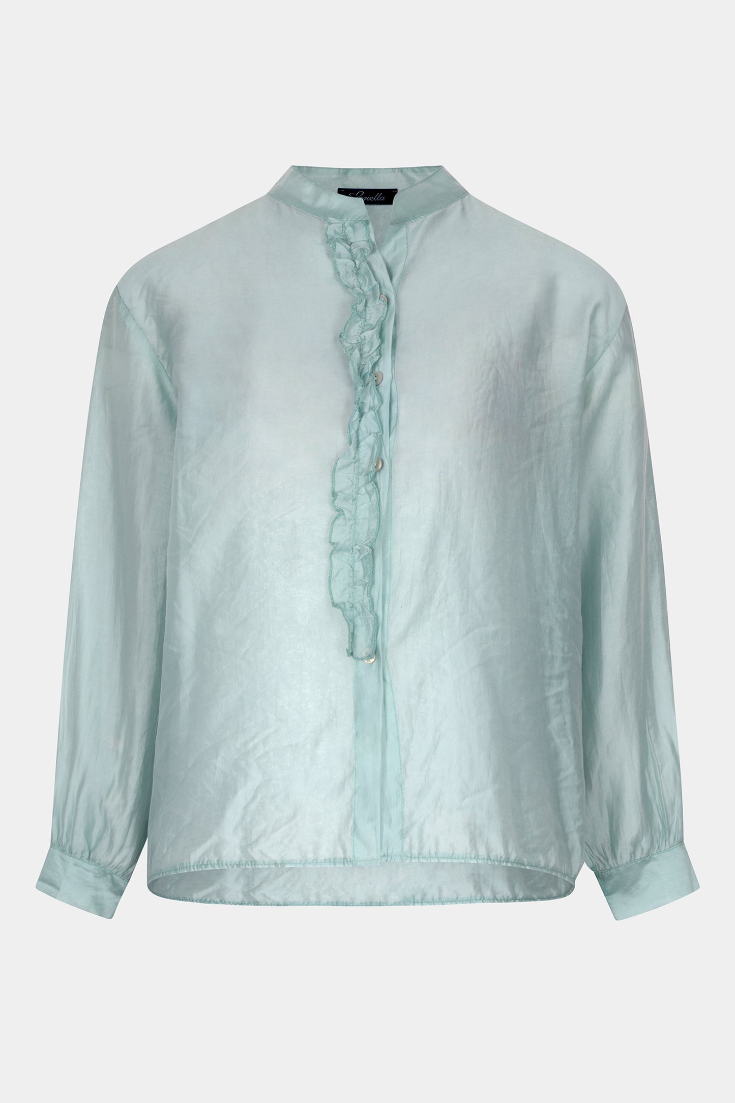 Silk Ruffle Front Blouse