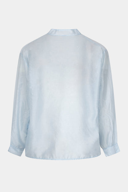 Silk Ruffle Front Blouse