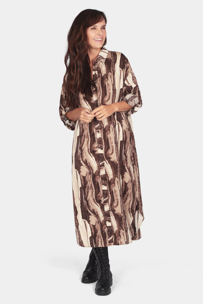 Figaro Wave Print Cardi Dress