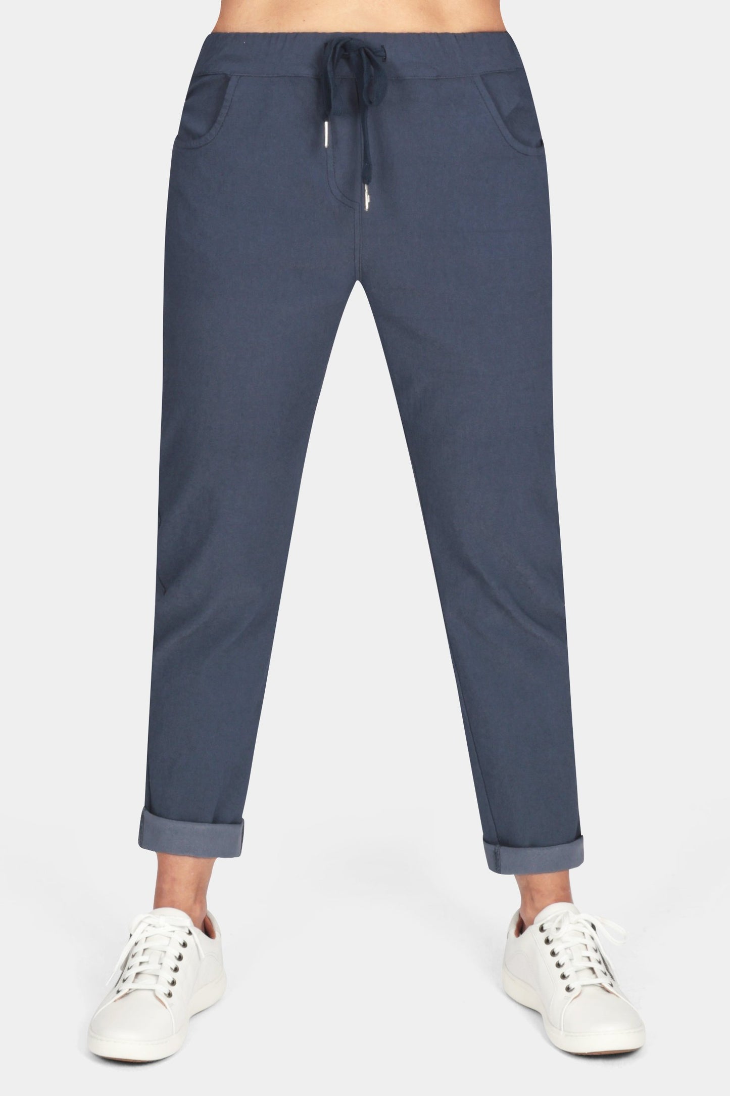 Tie-Waist Easy Fit Trousers