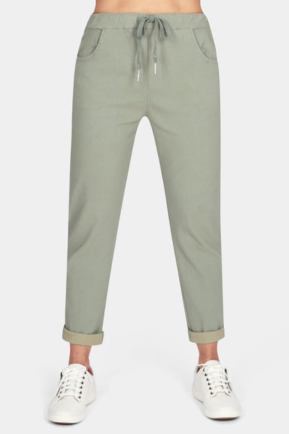 Tie-Waist Easy Fit Trousers