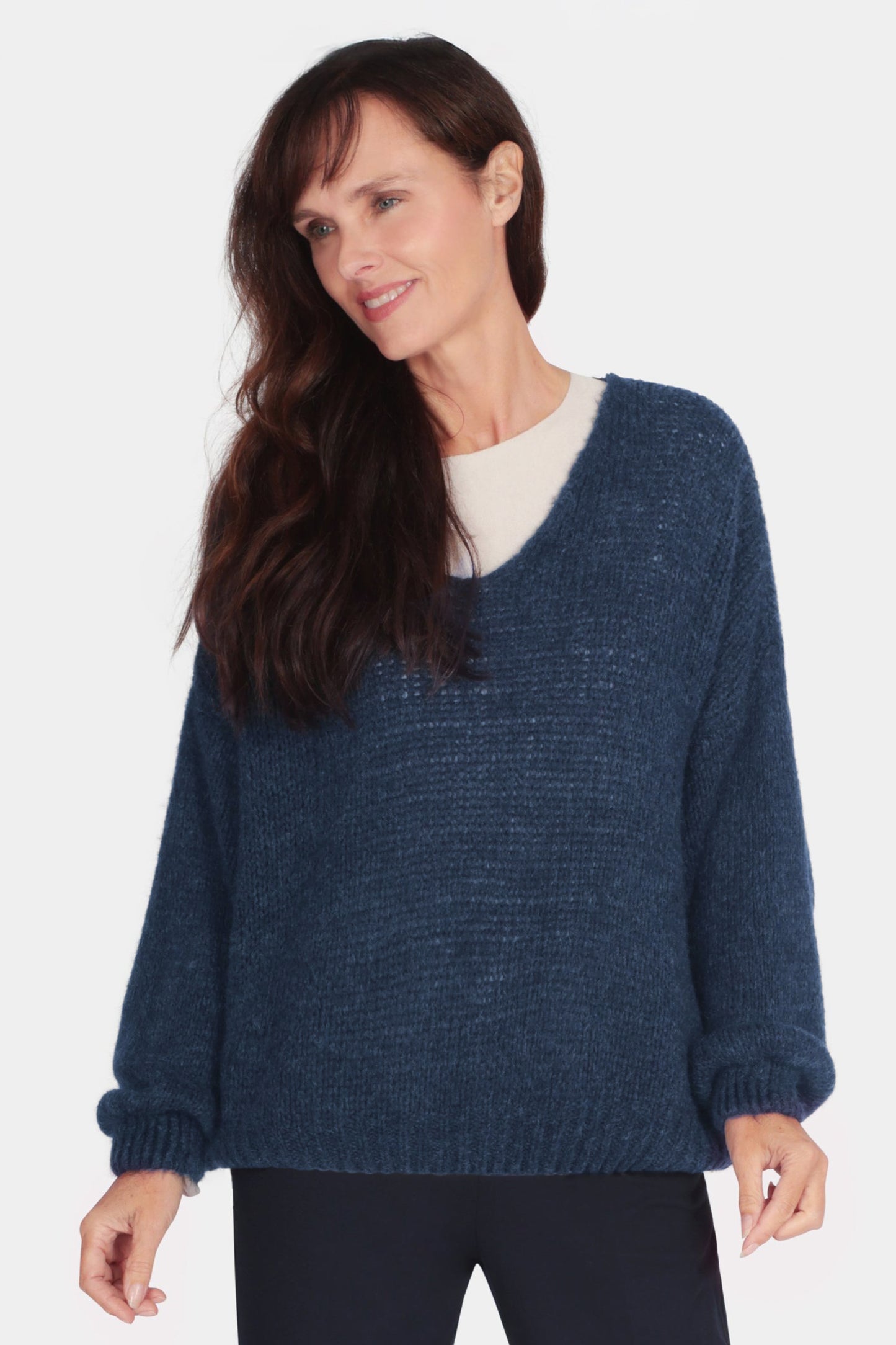 Alpaca Fluffy V-Neck Jumper