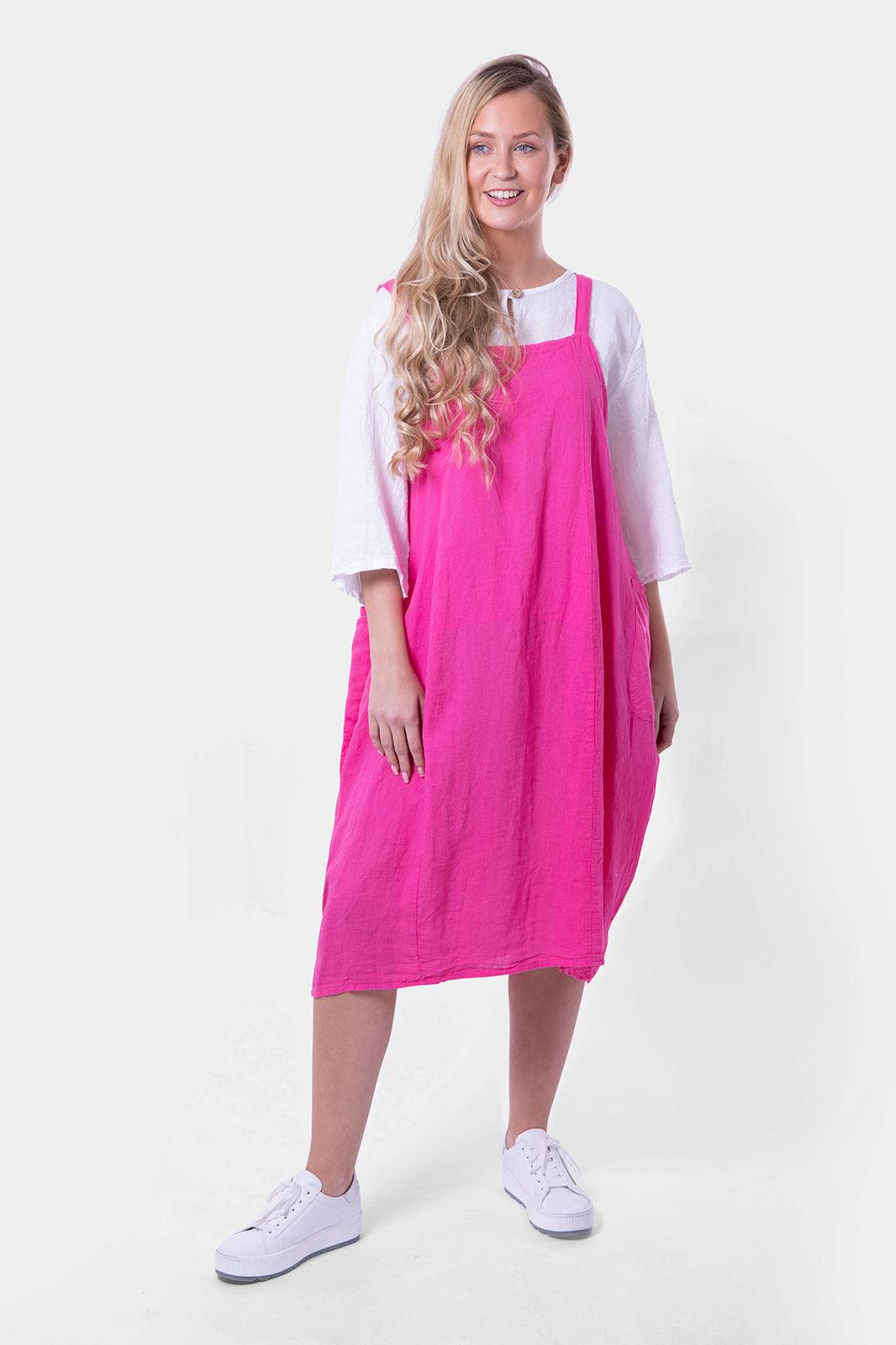 2055 Pinafore Linen Dress - Fenella