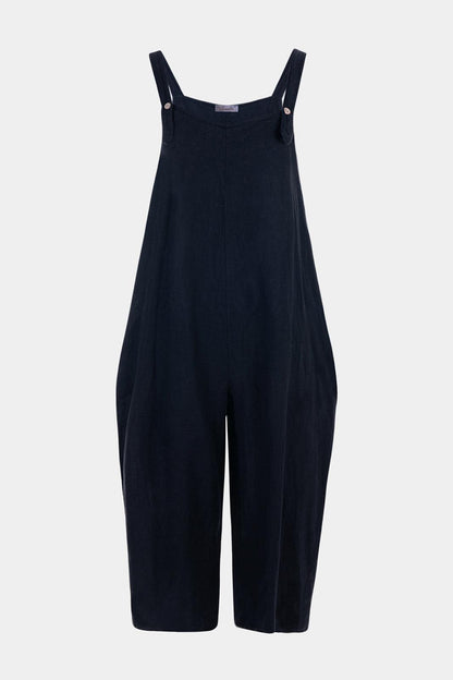 2054 Easel Linen Dungaree - Fenella