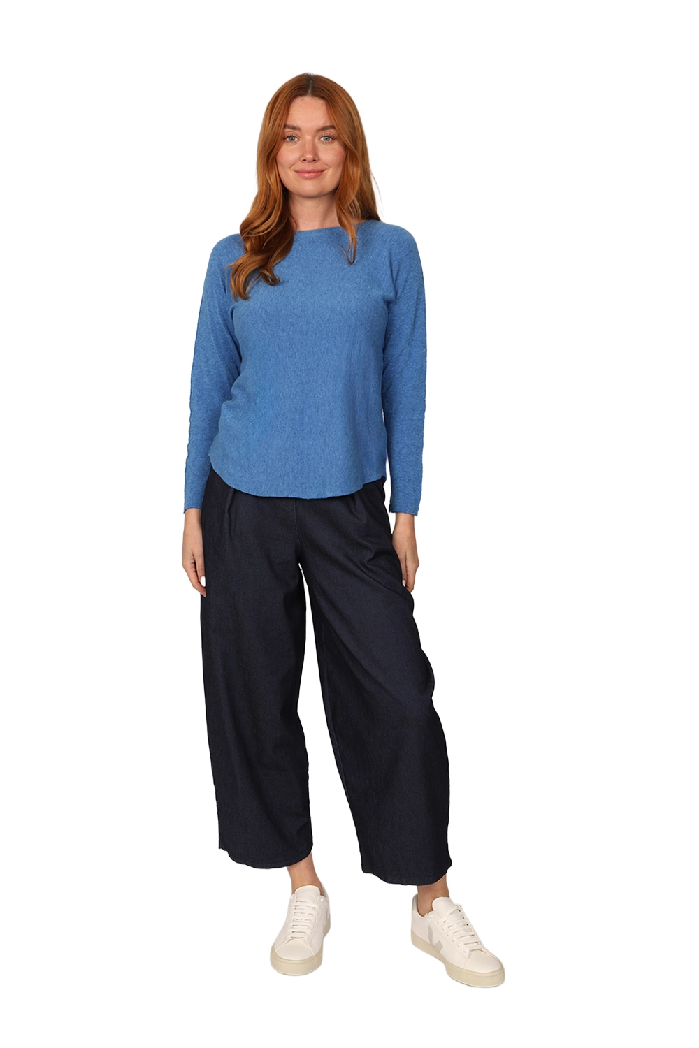 PENNY Cloud Light womens Jumper in marine front - made in Italy