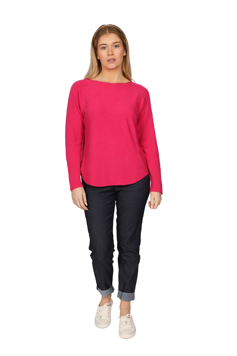 PENNY Cloud Light womens Jumper in Fushia front - made in Italy